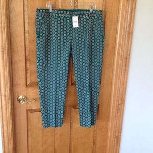 J.CrewFactory NWT Kelly green sz 14 city fit pants